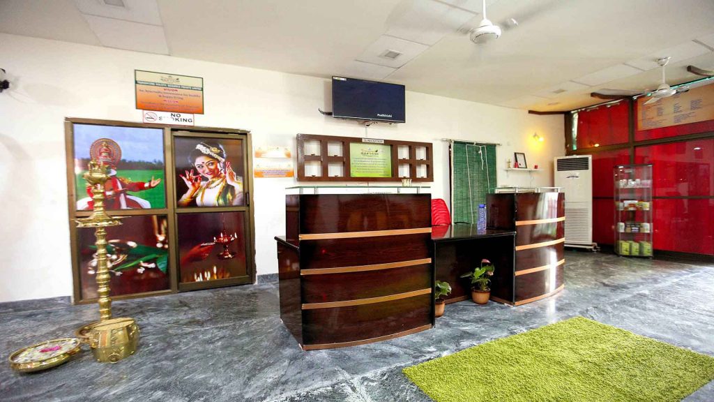 Travancore ayurveda reception counter